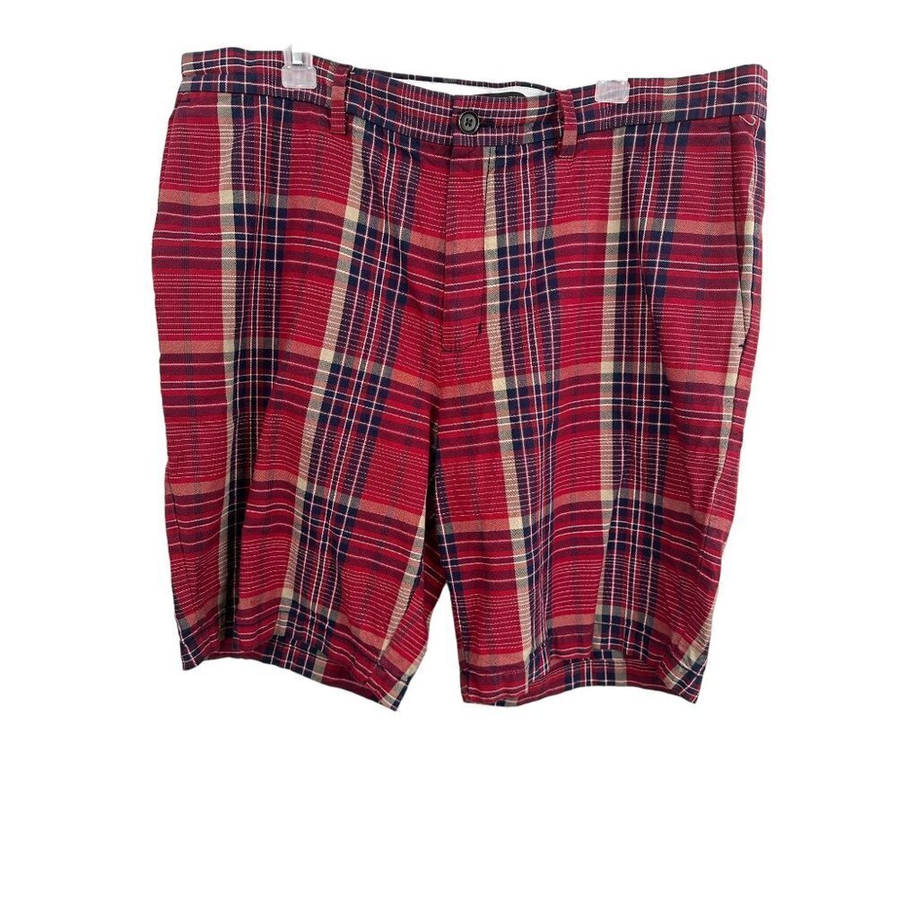 Banana Republic, Aiden short, red & blue plaid, size 38